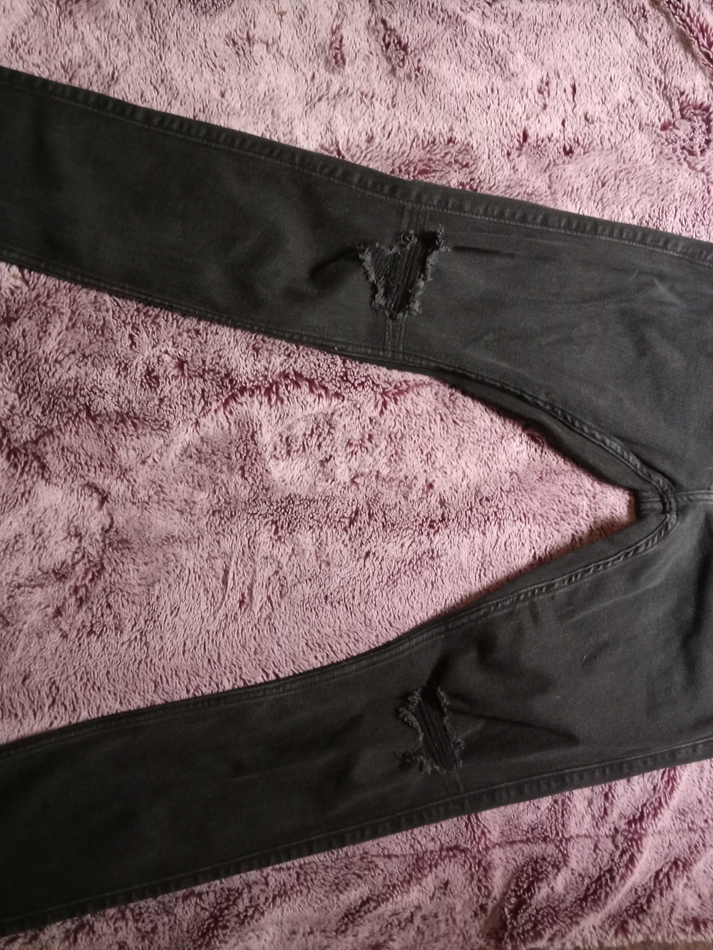 Hollister Black Distressed Skinny Jeans